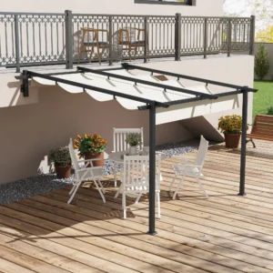 Aanbouw Paviljoen - 300x300x230 cm - cremewit