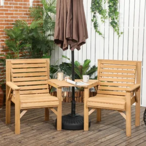 Bistro set 3 delig - Hout - lichtbruin