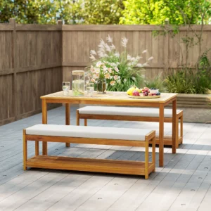 Eettafelset - 3 delig - Hout - 150x85x75 cm