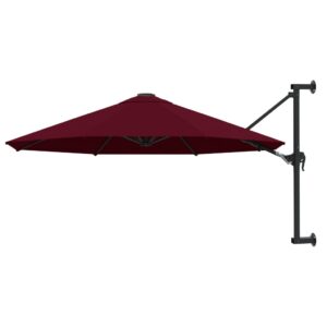 Wandparasol - 300 cm - bord. rood