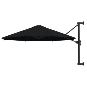 Wandparasol - 300 cm - zwart