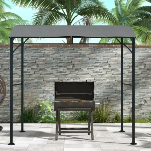 BBQ Gazebo - 215x150x182/220 cm - donkergrijs