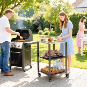 Grill wagen - 50x50x90 cm - zwart