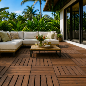 Tuintegels - Hardhout Bangkirai - 30x30 cm - prijs per m²