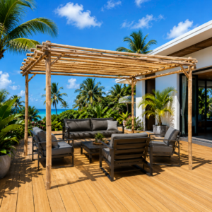 Pergola - 170x170x220 cm - bamboe