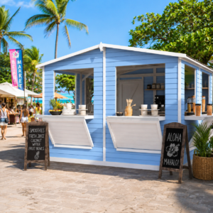 Kiosk Annabel - 16 mm - onbehandeld - 300x300 cm - incl. vloer
