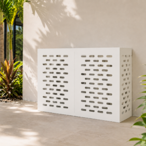 Airconditioner afdekking - Wit - 100 x 50 x 70 cm - Staal